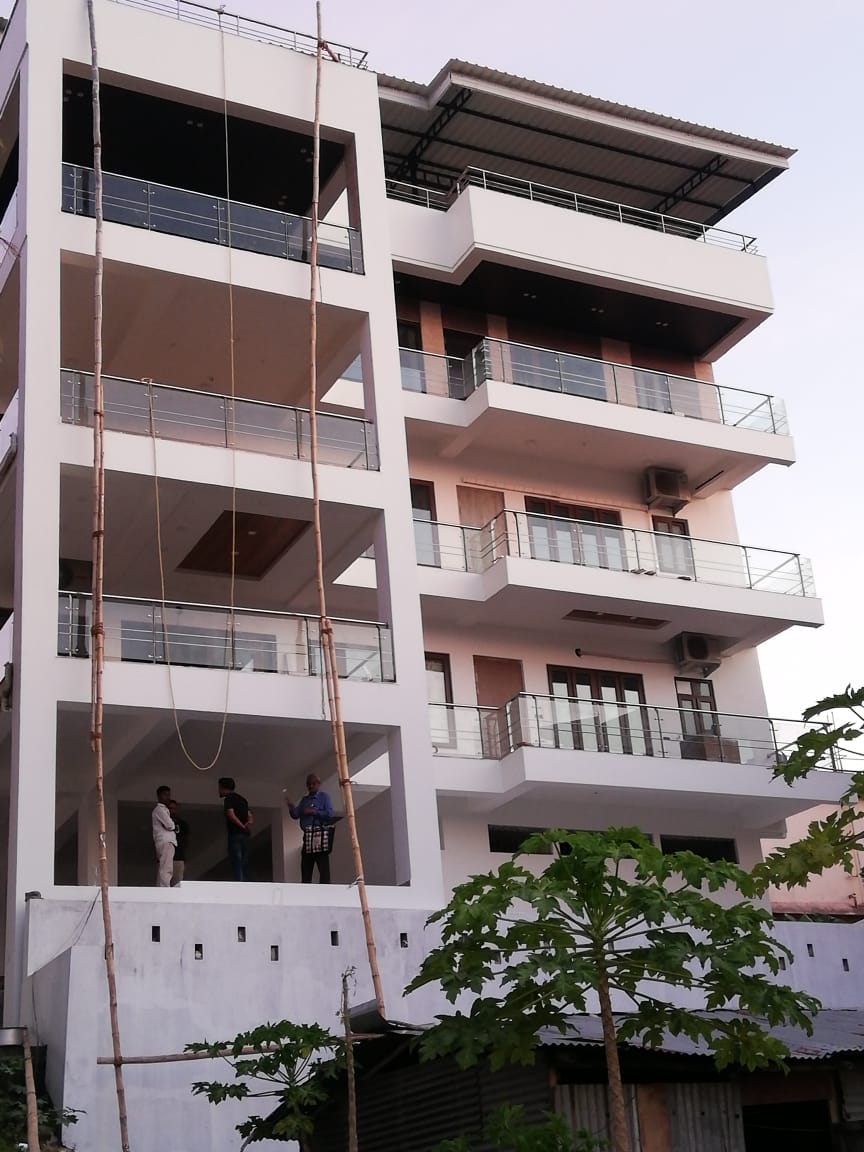 Andaman bungalow balcony railing view